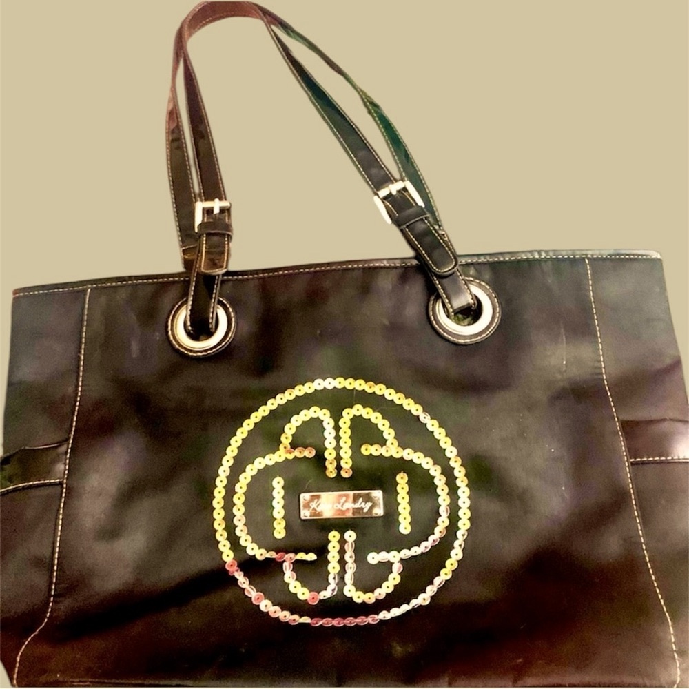 Kate Landry Bag Adjustable Strap With Pockets On Both Sides Animal Print Lining